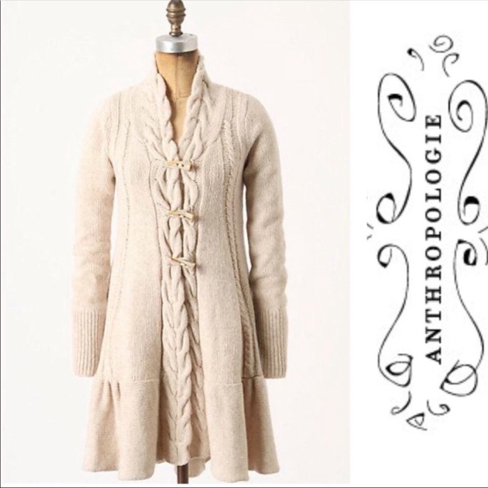 Anthropologie: Like New! Toggle Button Sweatercoat - image 1